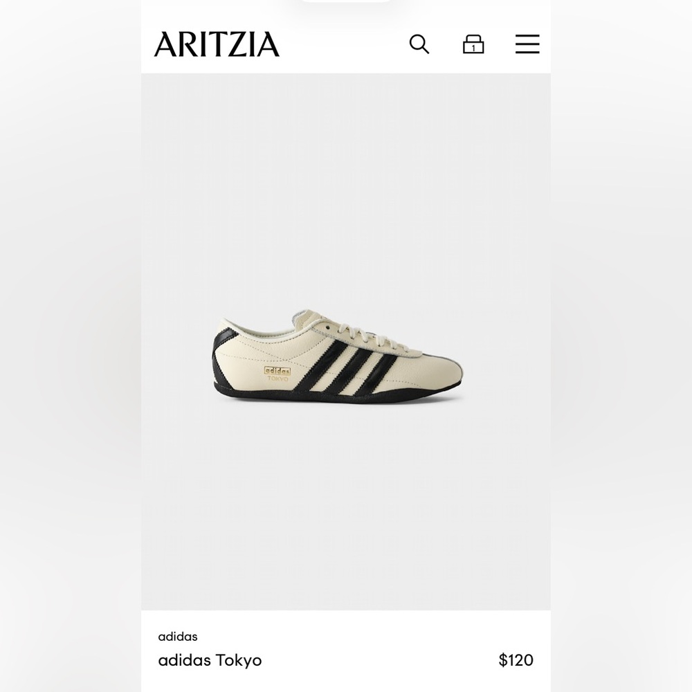 Adidas Tokyo Cream and Black Shoes